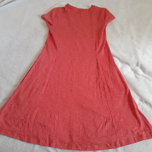 Toad&Co Women's Size Small Orange Windmere Fit and Flare Short Sleeve Dress - Picture 5 of 12